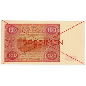 100 Zloty 1946 - SPECIMEN - Serie A 8900000/1234567