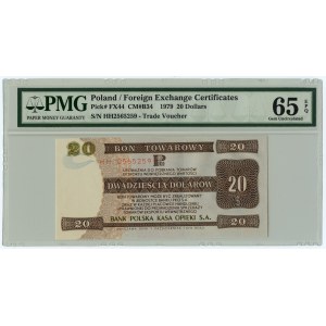 PEWEX - 20 dolarów 1979 - seria HH - PMG 65 EPQ