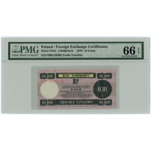PEWEX - 10 Cents 1979 - HB-Serie - PMG 66 EPQ