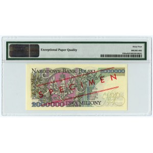 2.000.000 zl 1992 - Serie B 0000000 Nr. 0189* - MODELL / SPECIMEN - PMG 64 EPQ