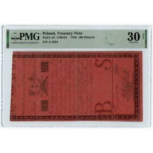 100 Zloty 1794 - PMG 30 NET