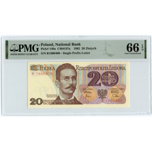 20 złotych 1982 - seria R - PMG 66 EPQ