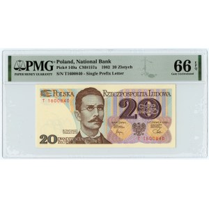 20 złotych 1982 - seria T - PMG 66 EPQ