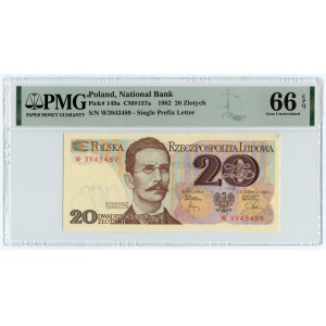 20 złotych 1982 - seria W - PMG 66 EPQ