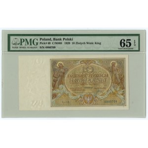 10 zlatých 1929 - séria GB. - PMG 65 EPQ