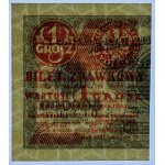 Passierschein - 1 Pfennig 1924 - AG Serie 973800❉ - linke Hälfte