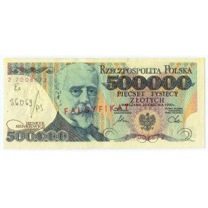 500.000 złotych 1990 - seria Z - FALSYFIKAT