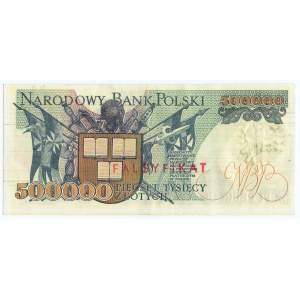 500.000 PLN 1990 - Serie Z - FALSCHER FICTION