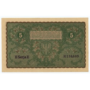 5 Polnische Mark 1919 - II Serie E