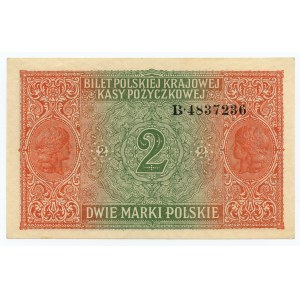 2 polnische Marken 1916 - Allgemeine Serie B