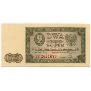 2 zloté 1948 - séria BB - bankovka zo zbierky Lucow