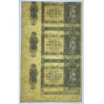 1 złoty 1938 Arkusz 3 sztuki - DESTRUKT - podwójny awers