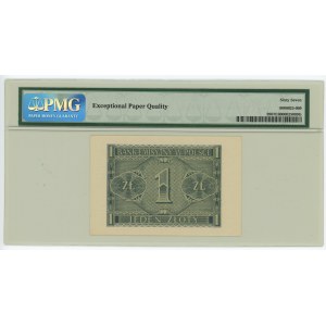 1 złoty 1941 - seria AF - PMG 67 EPQ - 2-ga max nota