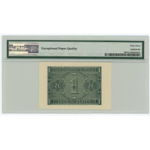1 złoty 1941 - seria BC - PMG 67 EPQ - 2-ga max nota