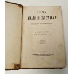 MICKIEWICZ Adam - PISMA Tom I-VIII KOMPLET Wyd.Merzbacha 1858 Tu m.in Pierwsze wydanie PAN TADEUSZ na ziemiach polskich