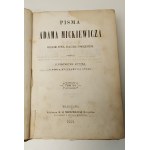 MICKIEWICZ Adam - PISMA Svazek I-VIII KOMPLETNÍ Wyd.Merzbacha 1858 Tu m.in První vydání PAN MICHAEL na polské půdě