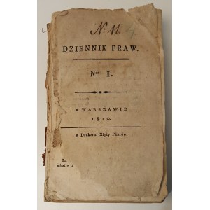 DZIENNIK PRAW Nr.1 1810 USTAWA KONSTYTUCYJNA XIĘSTWA WARSZAWSKIEGO