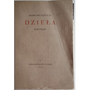 Mickiewicz Adam - DZIEŁA WSZYSTKIE T. V, Wyd.1933