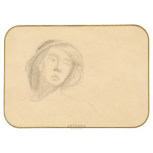 Alphonse Karpinski (1875-1961), Portrait of a woman - head sketch