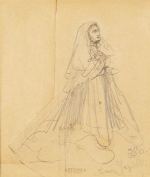 Jan Matejko (1838-1893), Anna Jagiellonka - Szkic postaci