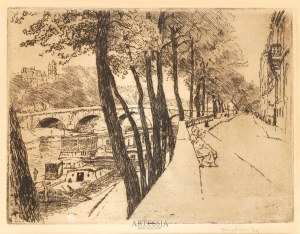 Józef Pankiewicz (1866-1940), Quai d'Anjou w Paryżu , 1902