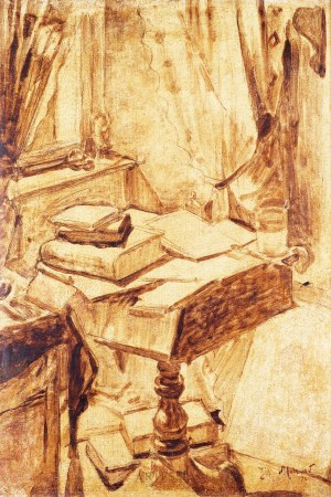 Józef Mehoffer (1879-1942), Wnętrze pracowni paryskiej?