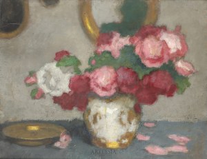 Alfons Karpiński (1875-1961), Bukiet róż w wazonie