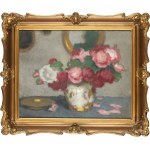 Alfons Karpinski (1875-1961), Bouquet of roses in a vase