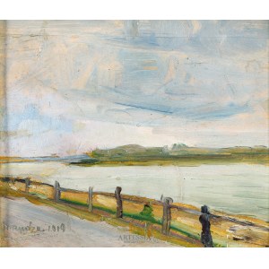 Hanna Rudzka-Cybisowa (1897-1988), Vistula River Landscape, 1919.