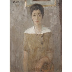 Olgierd Bierwiaczonek (1925-2002), Dame mit Korb, 1961