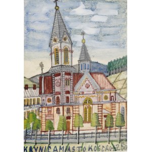 Nikifor Krynicki (1895-1968), View of the church in Krynica