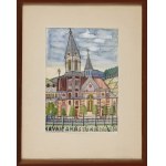 Nikifor Krynicki (1895-1968), View of the church in Krynica