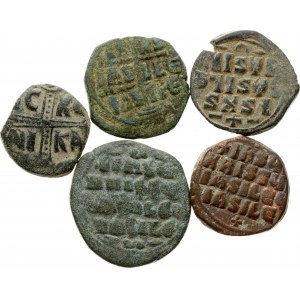 Follis ND (867-1078) Lot of 5 coins