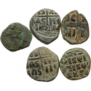 Follis ND (867-1078) Lot of 5 coins