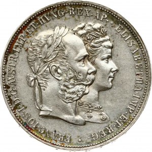 Austria 2 Gulden 1879 Silver Wedding Jubilee