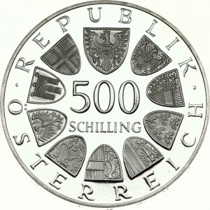 Austria 500 Schilling 1988 100th Anniversary - Victor Adler and Christian Socialist Party