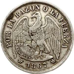 Chile 1 Peso 1867 So