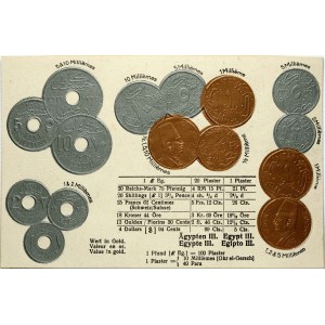Postcard with Coins of Egypt II
