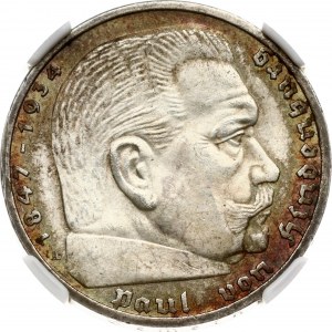 Germany Third Reich 5 Reichsmark 1936 A Paul von Hindenburg NGC MS 64 ONLY 1 COIN IN HIGHER GRADE