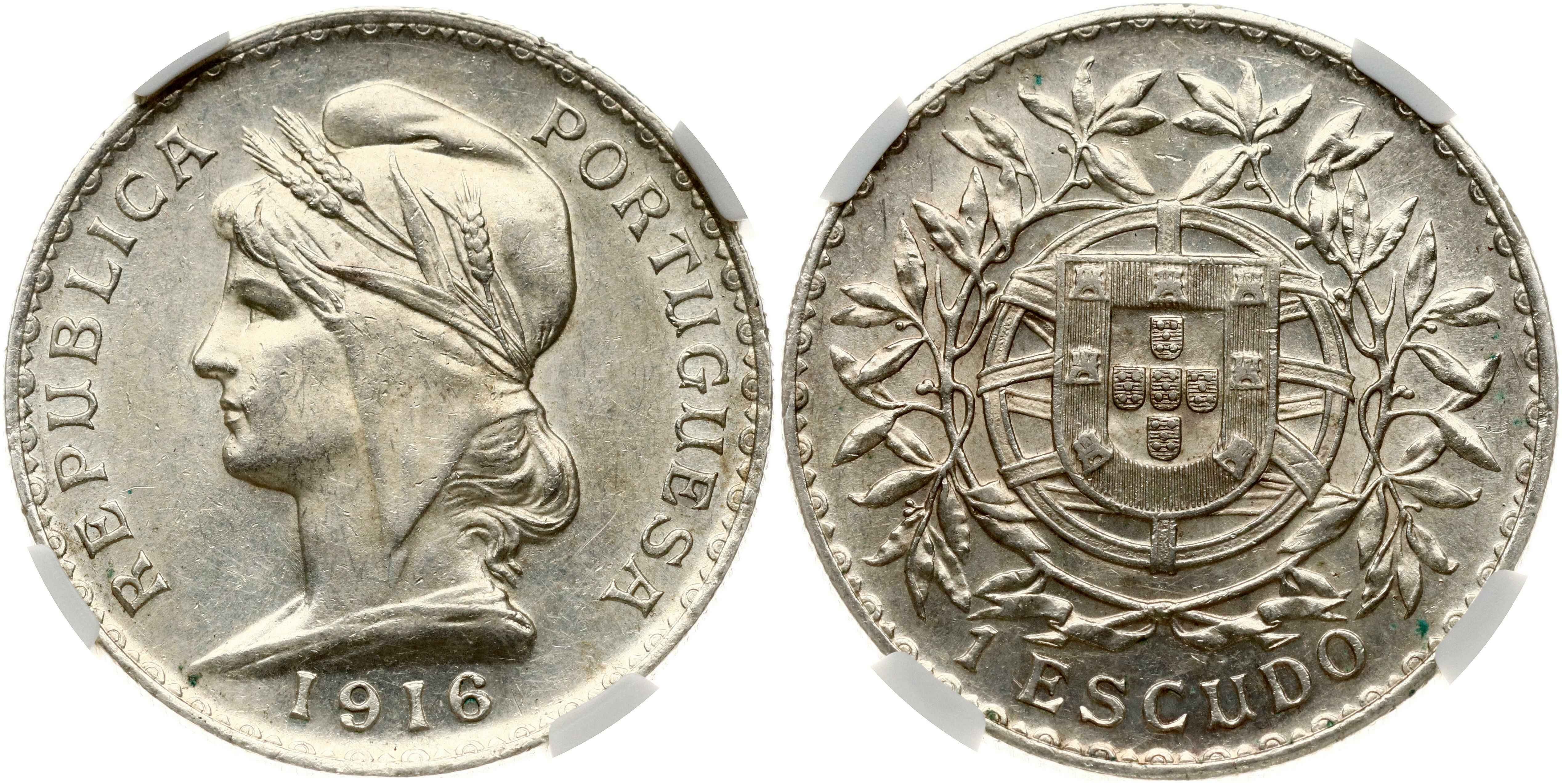 Portugal 1 Escudo 1916 NGC MS 61 - インターネットオークション / オンライン入札 - 価格 - OneBid