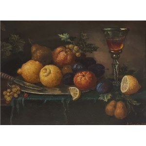 Swiridov V. D., Still life with fruit and wine, 2008