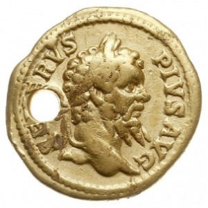 aureus 202-210, Aw: Popiersie Septymiusza w prawo, SEVE...