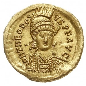 solidus 441-450, Konstantynopol, Aw: Popiersie cesarza ...