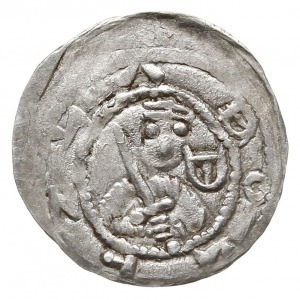 Denar 1157-1166, Aw: Popiersie z mieczem na wprost, BOL...