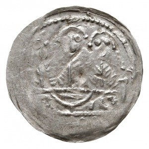 Denar 1157-1166, Aw: Popiersie z mieczem na wprost, BOL...