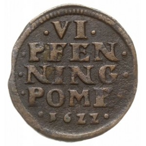 6 fenigów 1622, Nowopole (Franzburg), Hildisch 227, pat...