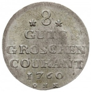 8 gute groschen = 1/3 talara, 1760 O.H.K., Strzałów, AA...