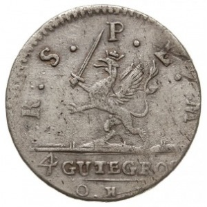 4 gute groschen = 1/6 talara, 1759, Strzałów, odmiana z...
