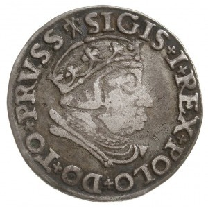 trojak 1538, Gdańsk, korona królewska bez krzyża, Iger ...
