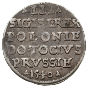 trojak 1540, Elbląg, Iger E.40.1.b (R2), patyna